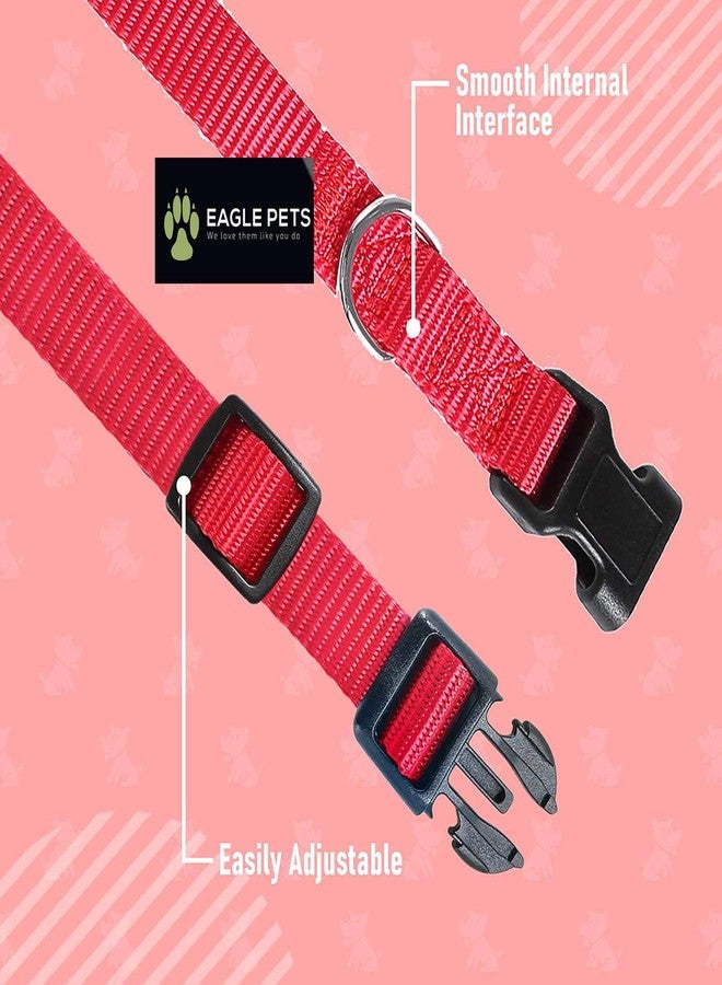 Eagle Pets Dog Collar and Leash Set, Adjustable Nylon Collar with Leash for Small Medium and Large Dogs, Quick Release and Breathable Collar for Puppies (Small, Red) - Image 4
